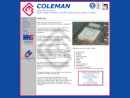 Website Snapshot of COLEMAN MANUFACTURING LTD