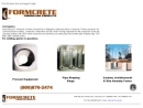 Website Snapshot of FORMCRETE FIBERGLASS PRODUCTS, INC.