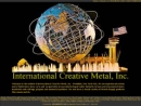 Website Snapshot of INTERNATIONAL CREATIVE METAL
