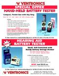 battery tester, battery testers, batteries, battery packs, Ventronics Inc.