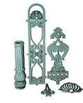 assorted architectural iron castings for railings