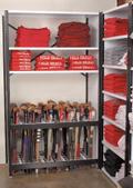 Combination Shelves & Vertical Stick Storage