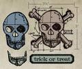 Tim Holtz   Alterations | Sizzix   Framelits    Die Set 5-Pack with Stamps - Skull Blueprint