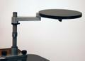 Articulating pole mount speaker stands shown with track mount