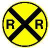 RAILROAD CROSSING ADVANCE WARNING Sign