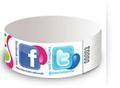 custom tyvek wristband with full color advertisements 