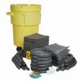 95-Gallon Spill Kit, Universal (Gray) Material, with Wheels