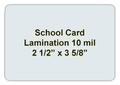 School Card Laminating Pouch 10 mil thickness