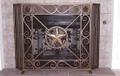 Wrought iron fireplace screen with central star