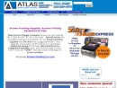 Website Snapshot of ATLAS SCREEN SUPPLY