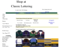 Website Snapshot of CLASSIC LETTERING