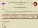 Website Snapshot of CARVER SHEET METAL WORKS, INC.