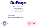 Website Snapshot of DUPAGE PRODUCTS GROUP