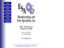 Website Snapshot of ESA MFG. TRIM SPECIALTIES, INC.