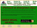 Website Snapshot of EVERGREEN SIGNS, INC.