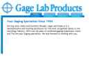 Website Snapshot of GAGELAB PRODUCTS, INC.