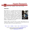 Website Snapshot of HAZEN RESEARCH INC