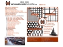 Website Snapshot of HOWARD WIRE CLOTH CO.