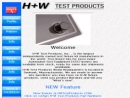 Website Snapshot of H & W TEST PRODUCTS INC