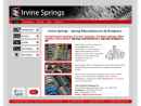 Website Snapshot of IRVINE SPRING COMPANY LIMITED