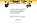 Website Snapshot of LIGHTNING REPAIRS