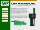 Website Snapshot of LYNX ACTUATION, INC.