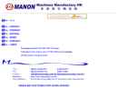 Website Snapshot of MANON MACHINES MANUFACTORY HK