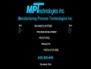 Website Snapshot of MANUFACTURING PROCESS TECHNOLOGIES INC