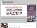 Website Snapshot of P & L SPECIALTIES