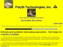 Website Snapshot of POLYSI TECHNOLOGIES