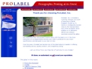 Website Snapshot of PROLABEL, INC.
