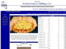 Website Snapshot of PROTEIN SOURCES MILLING