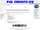 Website Snapshot of P.W. CIRCUITS