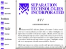 Website Snapshot of SEPARATION TECHNOLOGIES INC