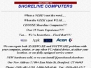Website Snapshot of SHORELINE COMPUTERS