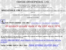 Website Snapshot of TARTAN ORTHOPEDICS LTD.