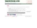 Website Snapshot of VALVETECH LTD