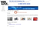 Website Snapshot of VAN LOCK CO INC