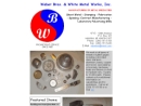 Website Snapshot of WEBER BROS. & WHITE METAL WORKS